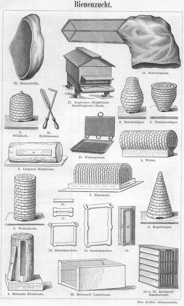 Werkzeuge und Geräte zur Bienenzucht