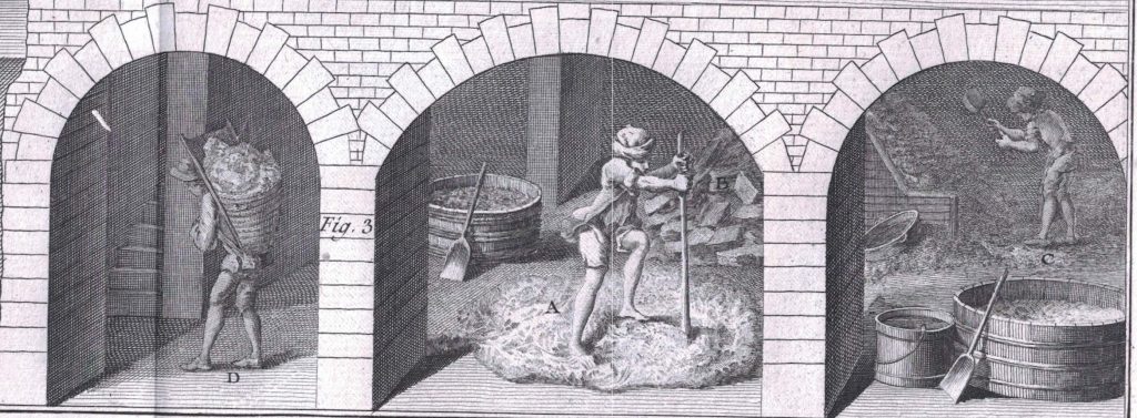 Ofenbauer bei der Arbeit