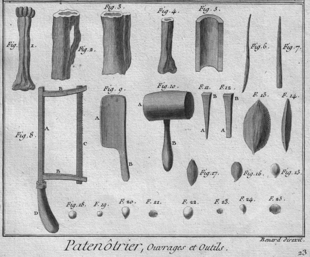 Werkzeuge eines Paternostermachers